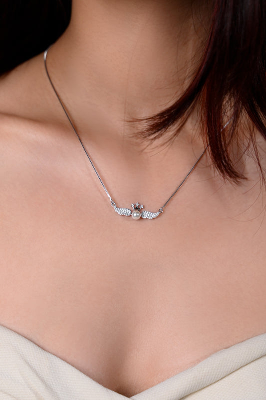 Celestial Wings Pearl Pendant