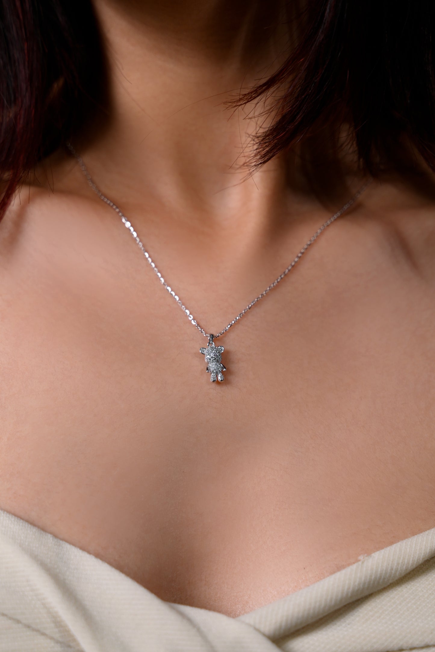 CuddleBear Charm Pendant(Silver)