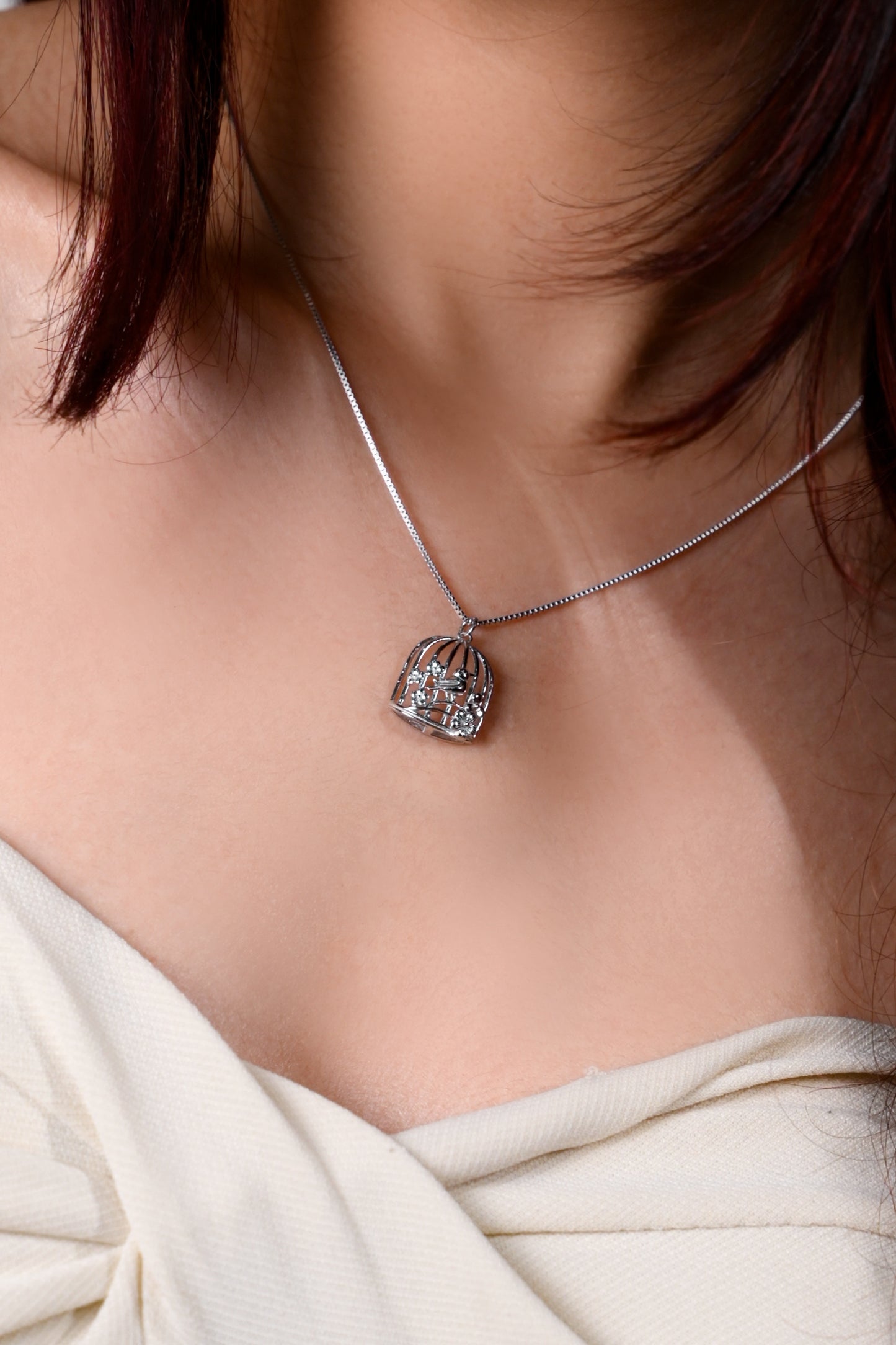 Whispering Birdcage Pendant