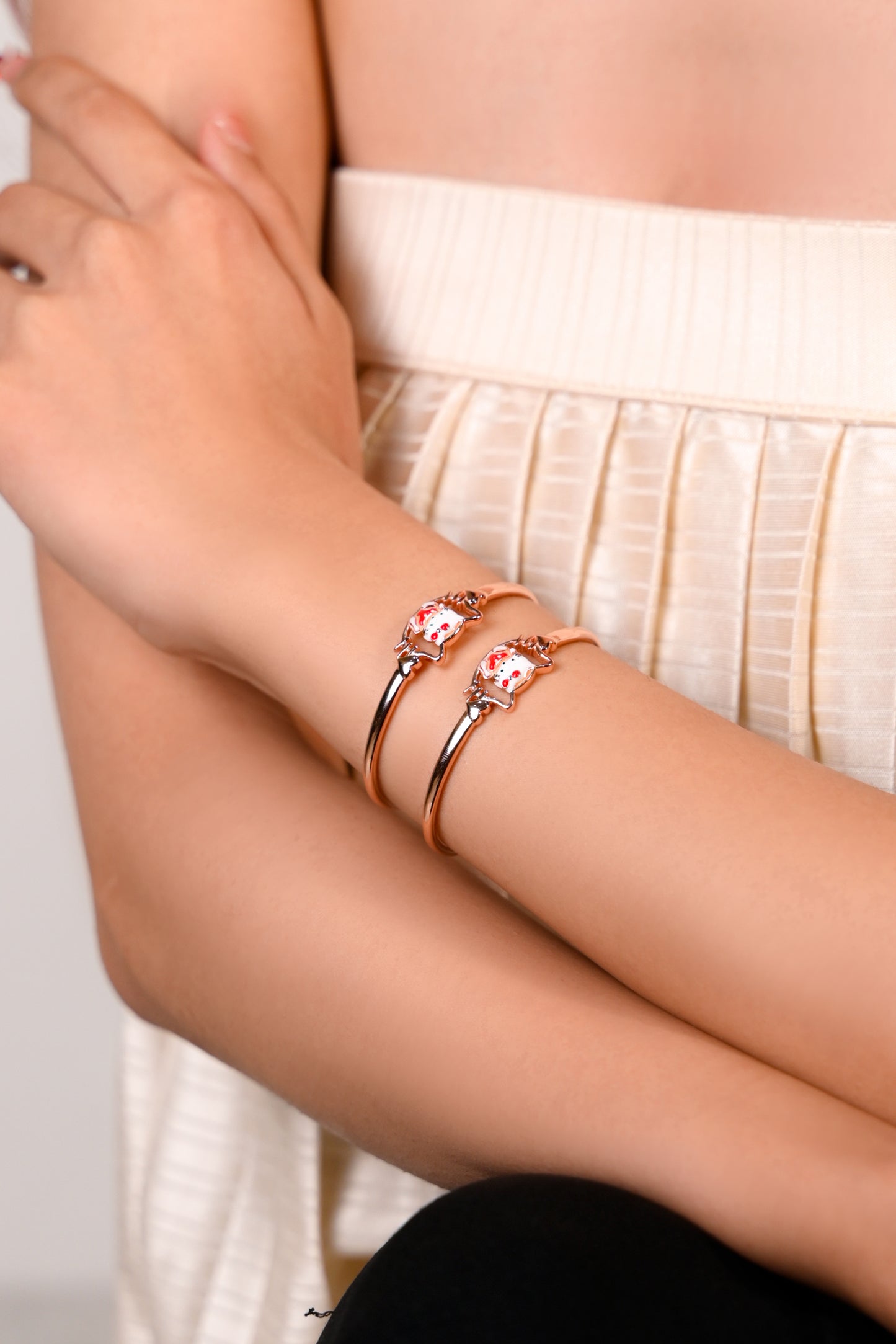 Lucky Kitty Charm Bangle