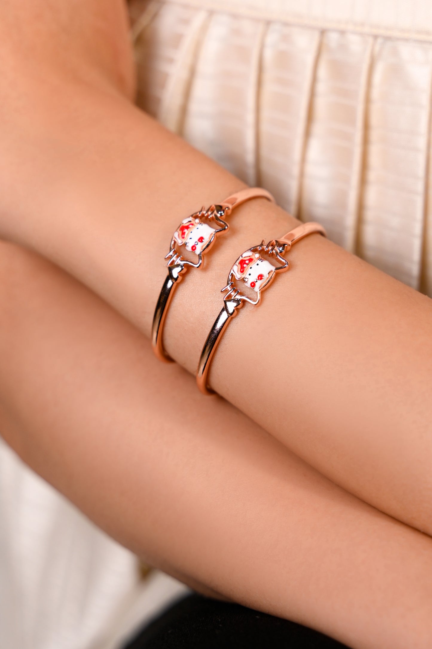 Lucky Kitty Charm Bangle