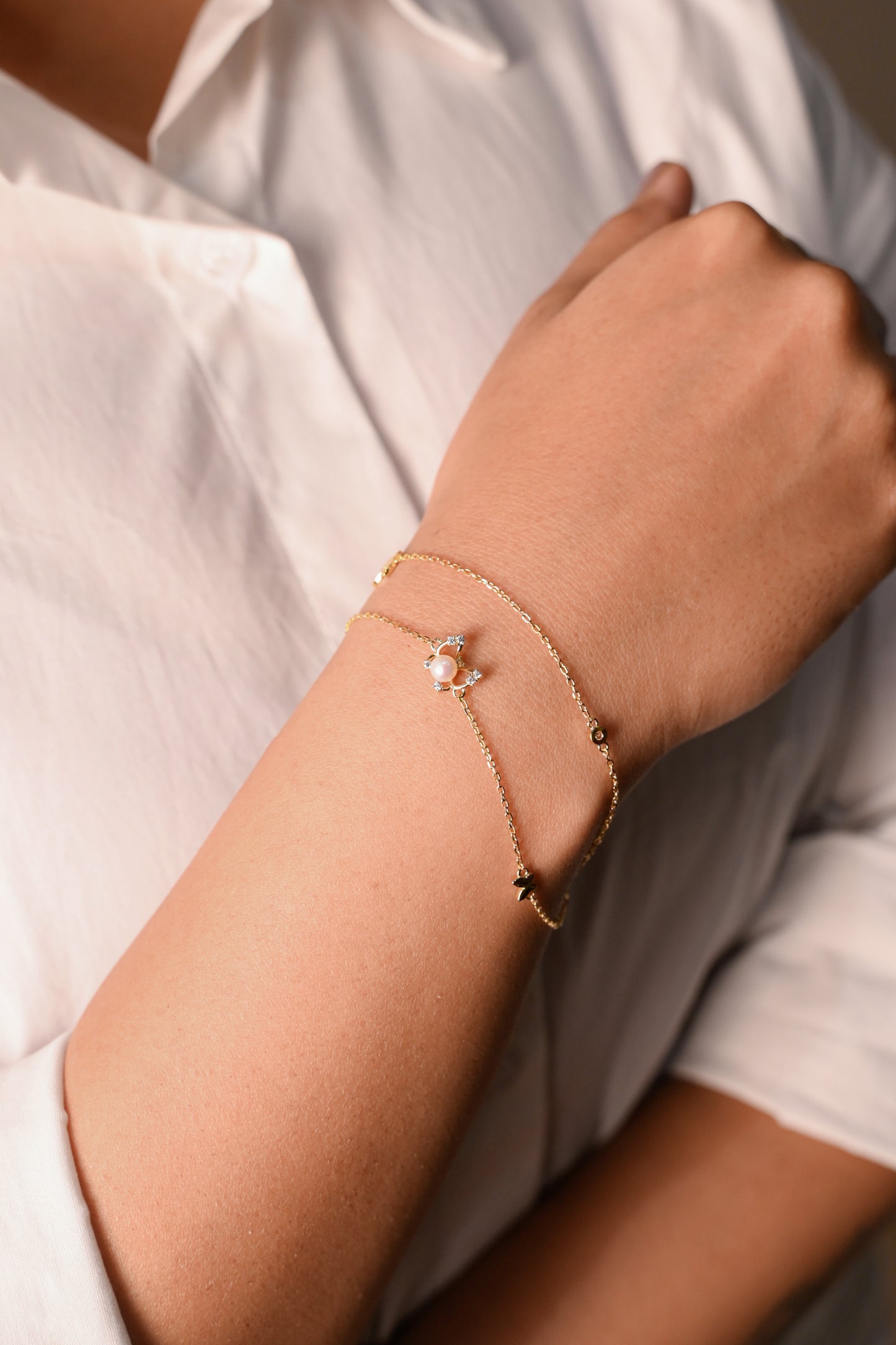 Pearl Aura Charm Bracelet