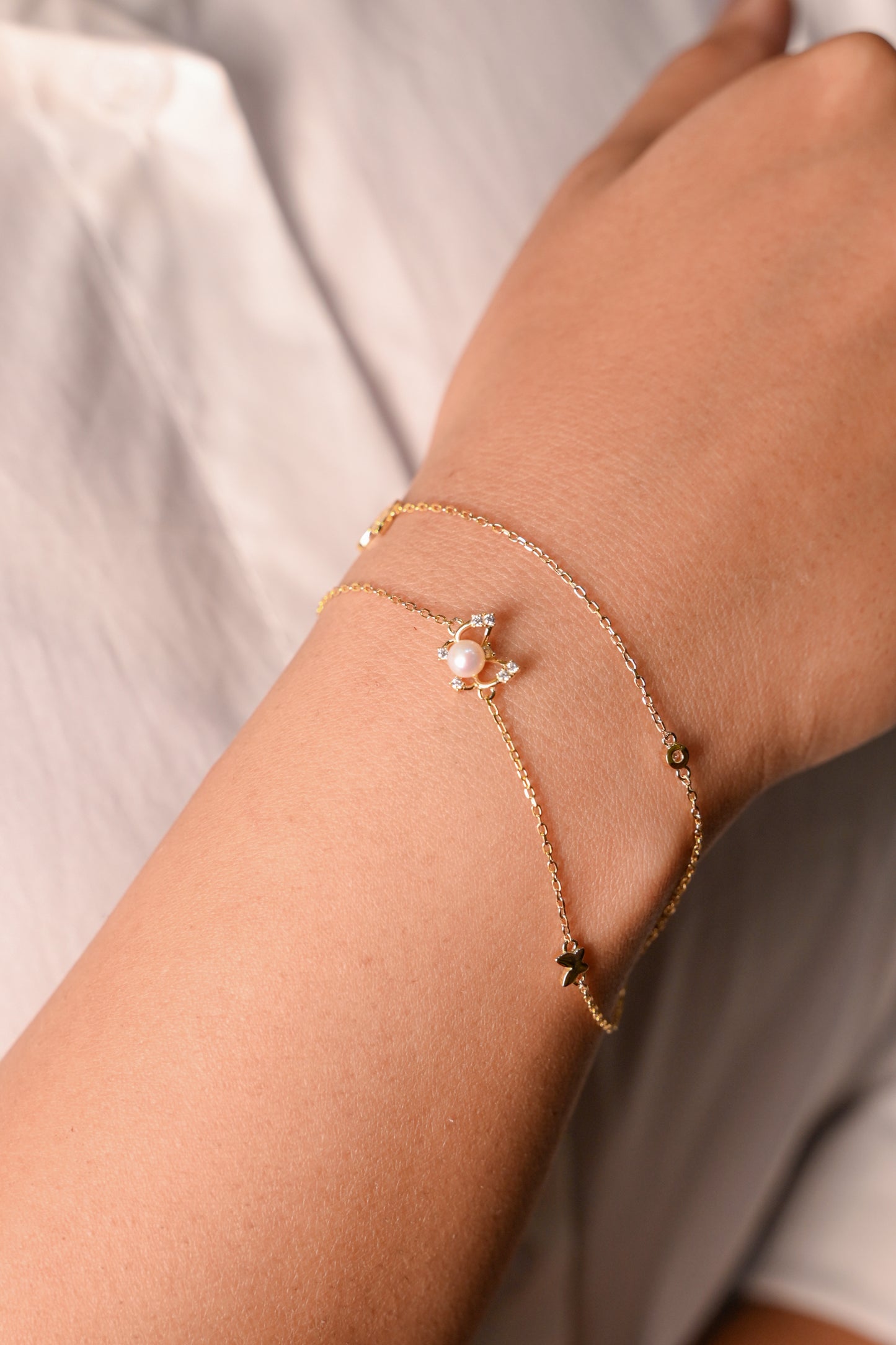 Pearl Aura Charm Bracelet