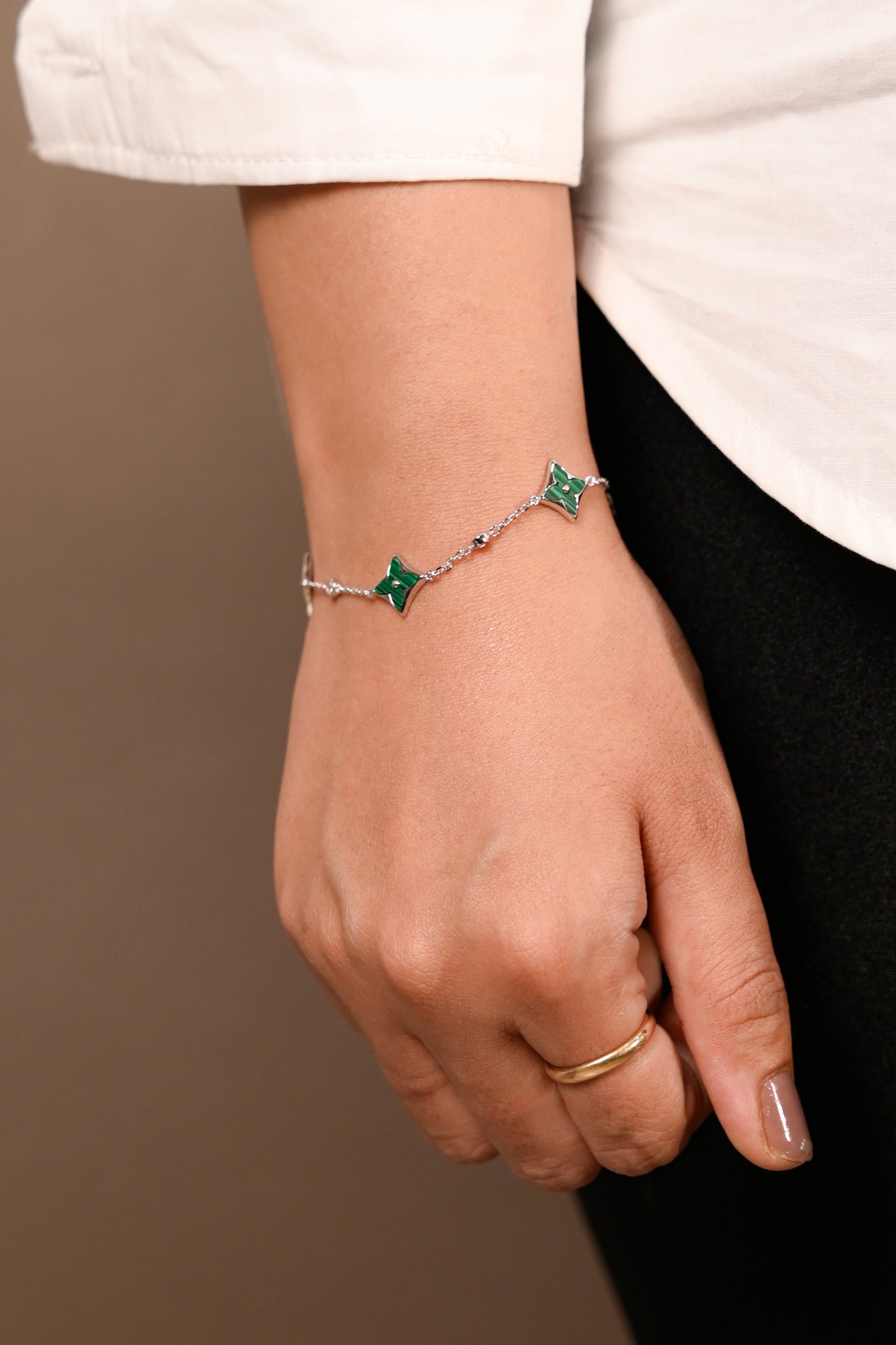 Luxe Clover Enamel Bracelet