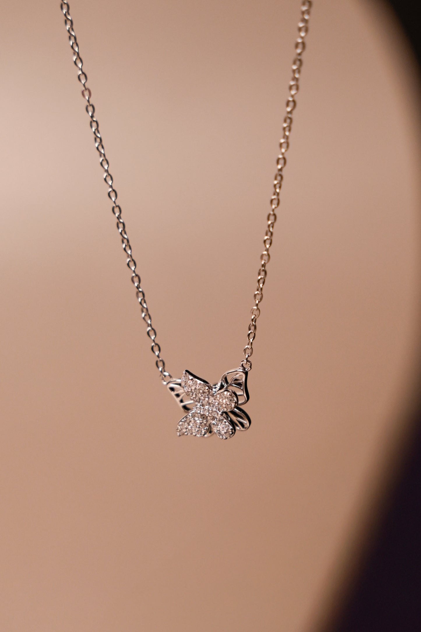 Flutter Luxe Spinning Butterfly Pendant