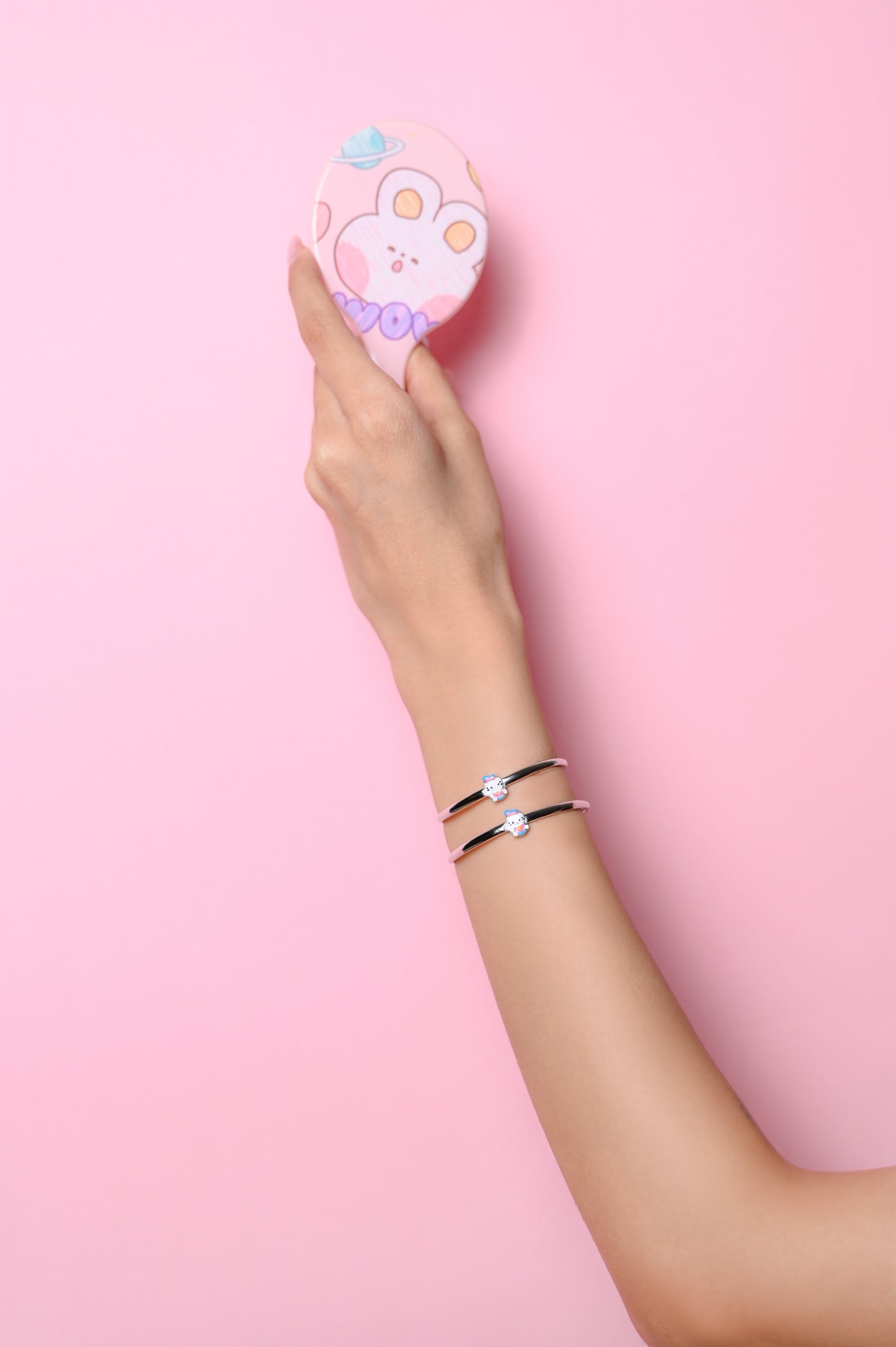 Cute Kitty Enamel Kada