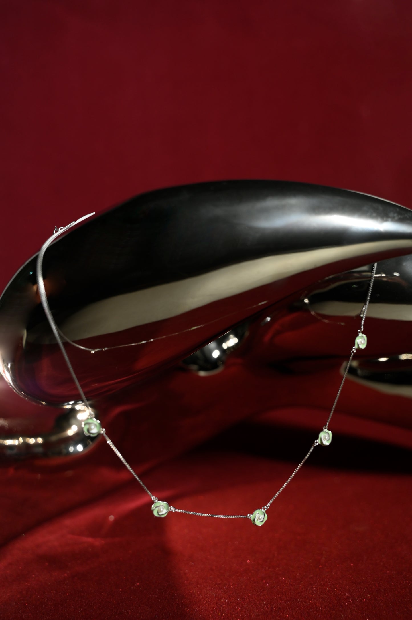 Blooming Petals Enamel Necklace