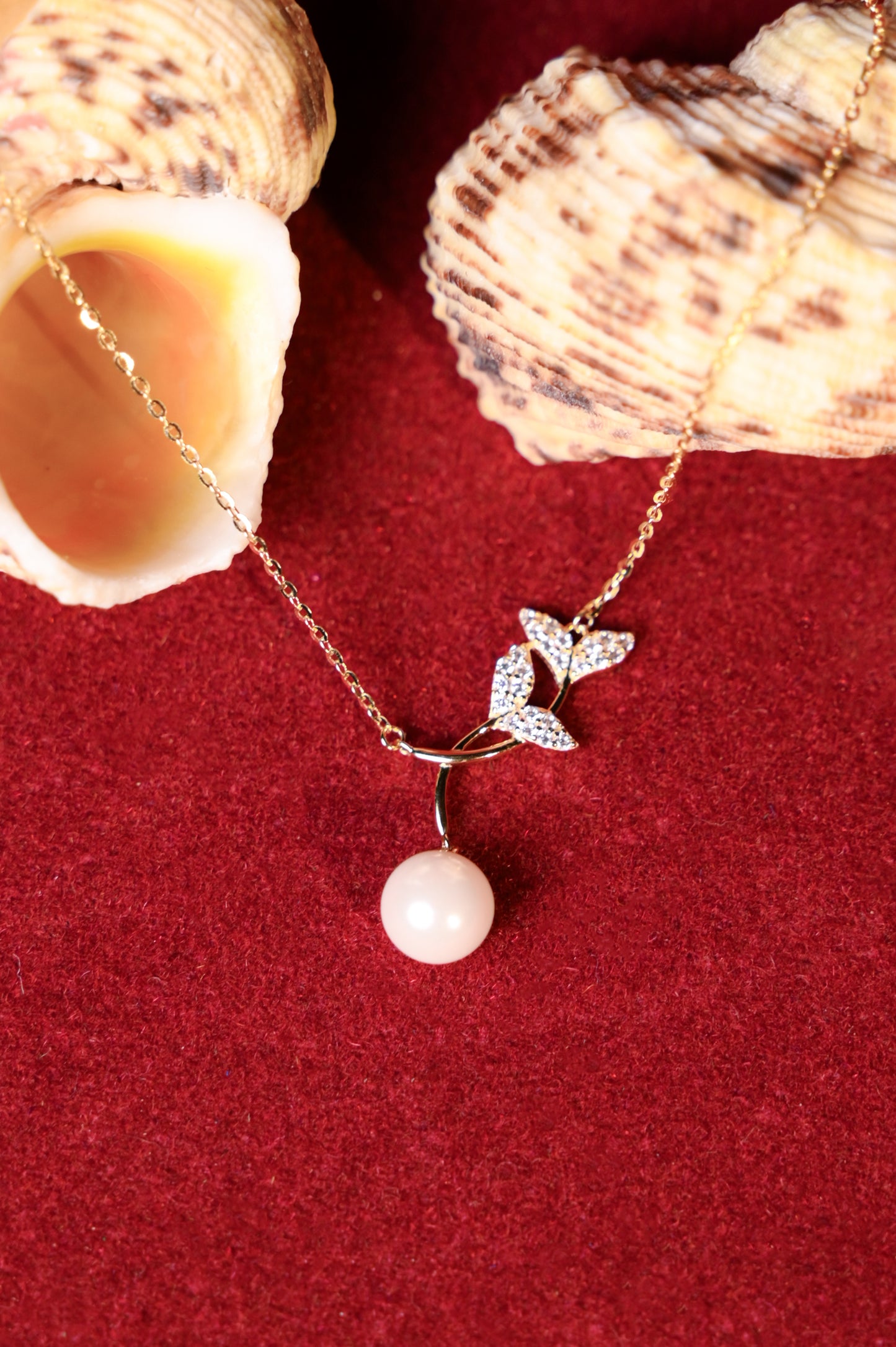 Pearl Blossom Drop Pendant