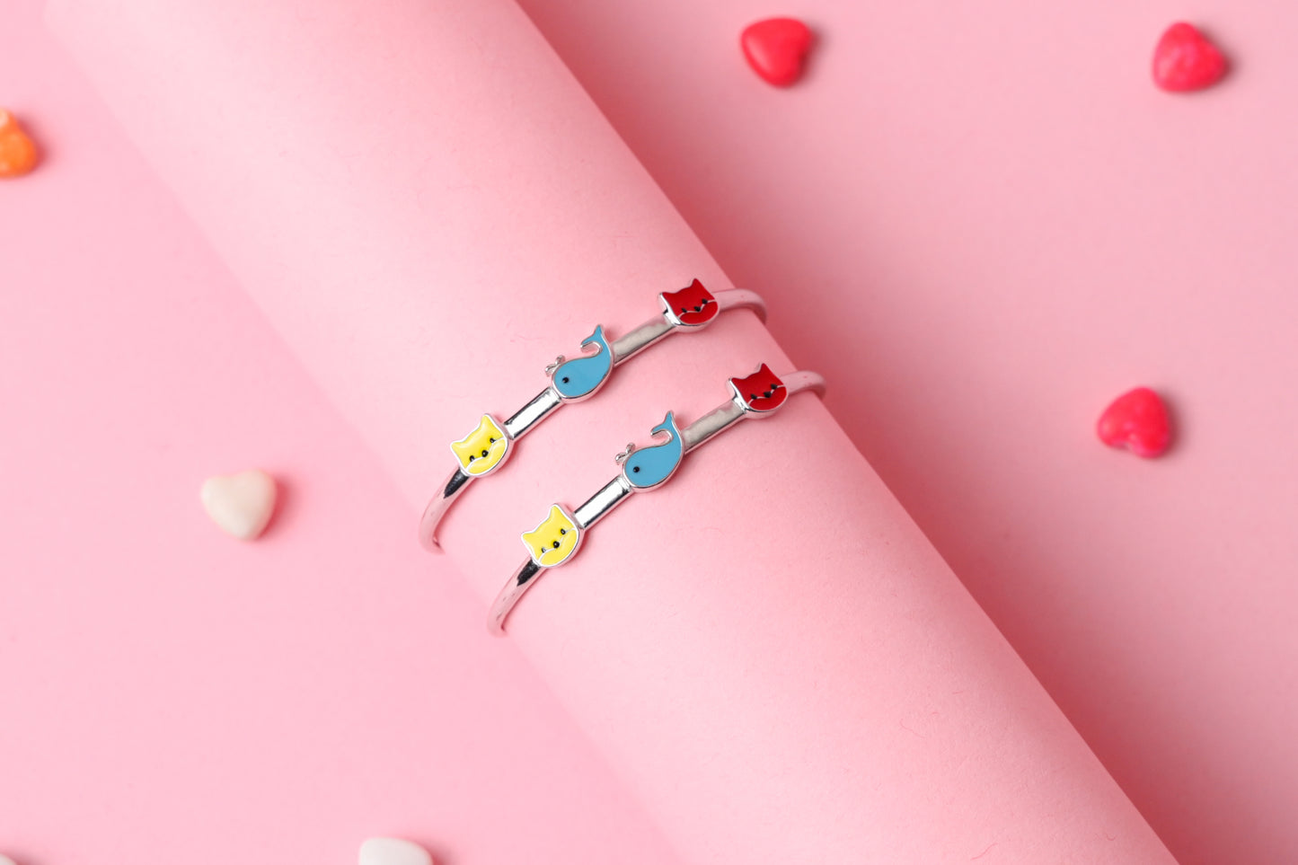 Whale & Kitty Friends Bangle