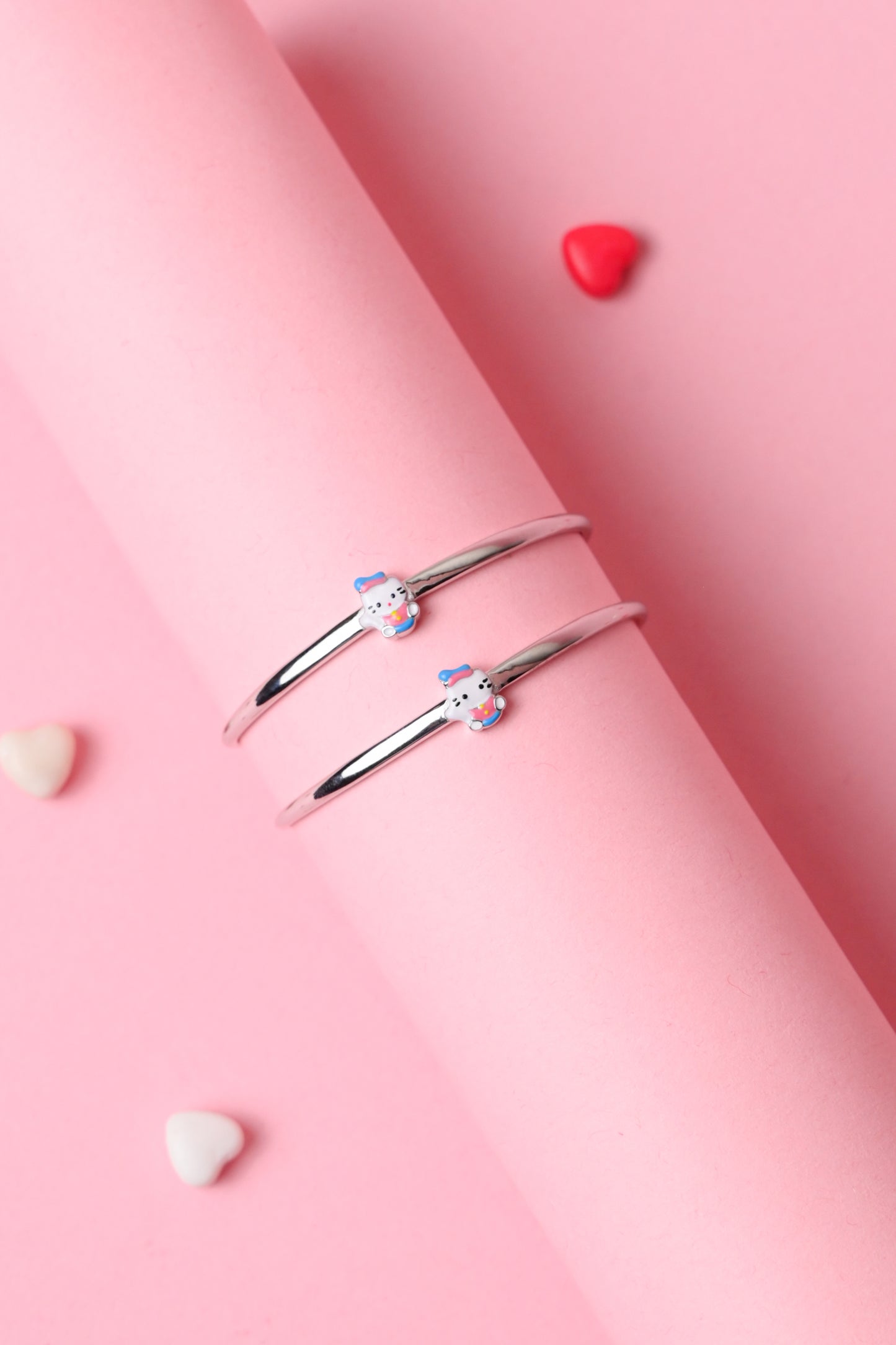 Cute Kitty Enamel Kada