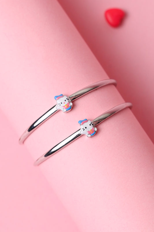 Cute Kitty Enamel Kada