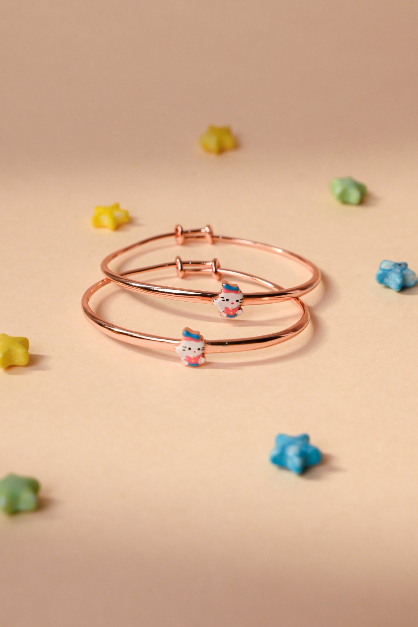 Cute Kitty Enamel Kada