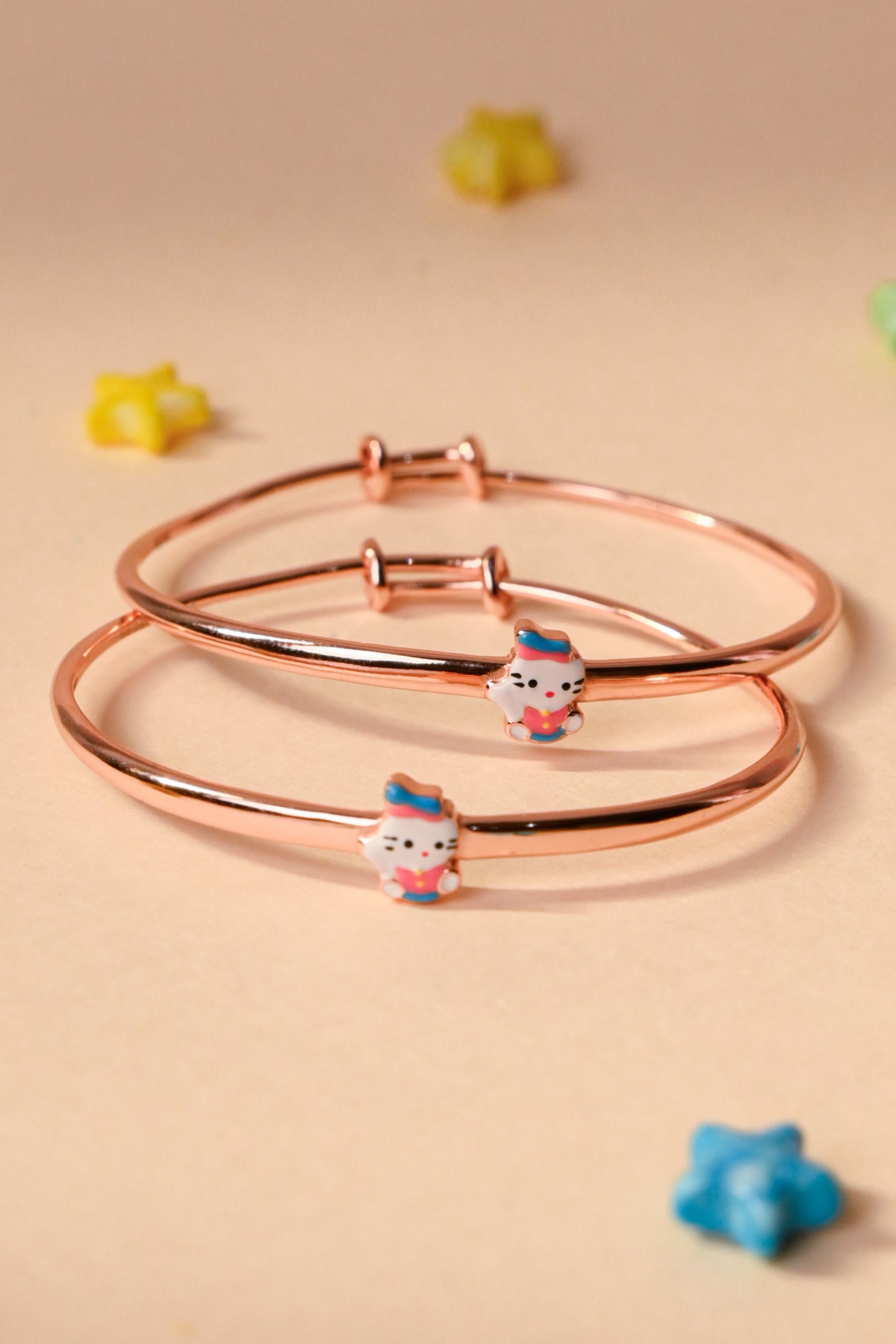 Cute Kitty Enamel Kada
