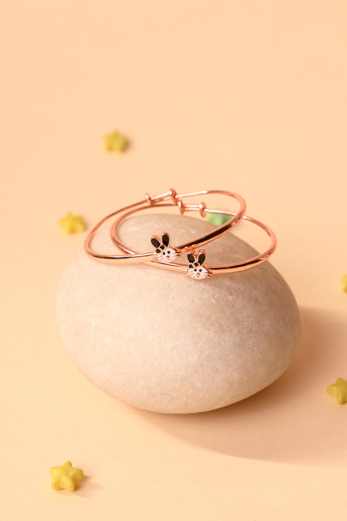 Playful Bunny Charm Cuff