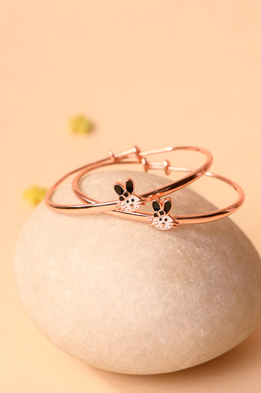 Playful Bunny Charm Cuff