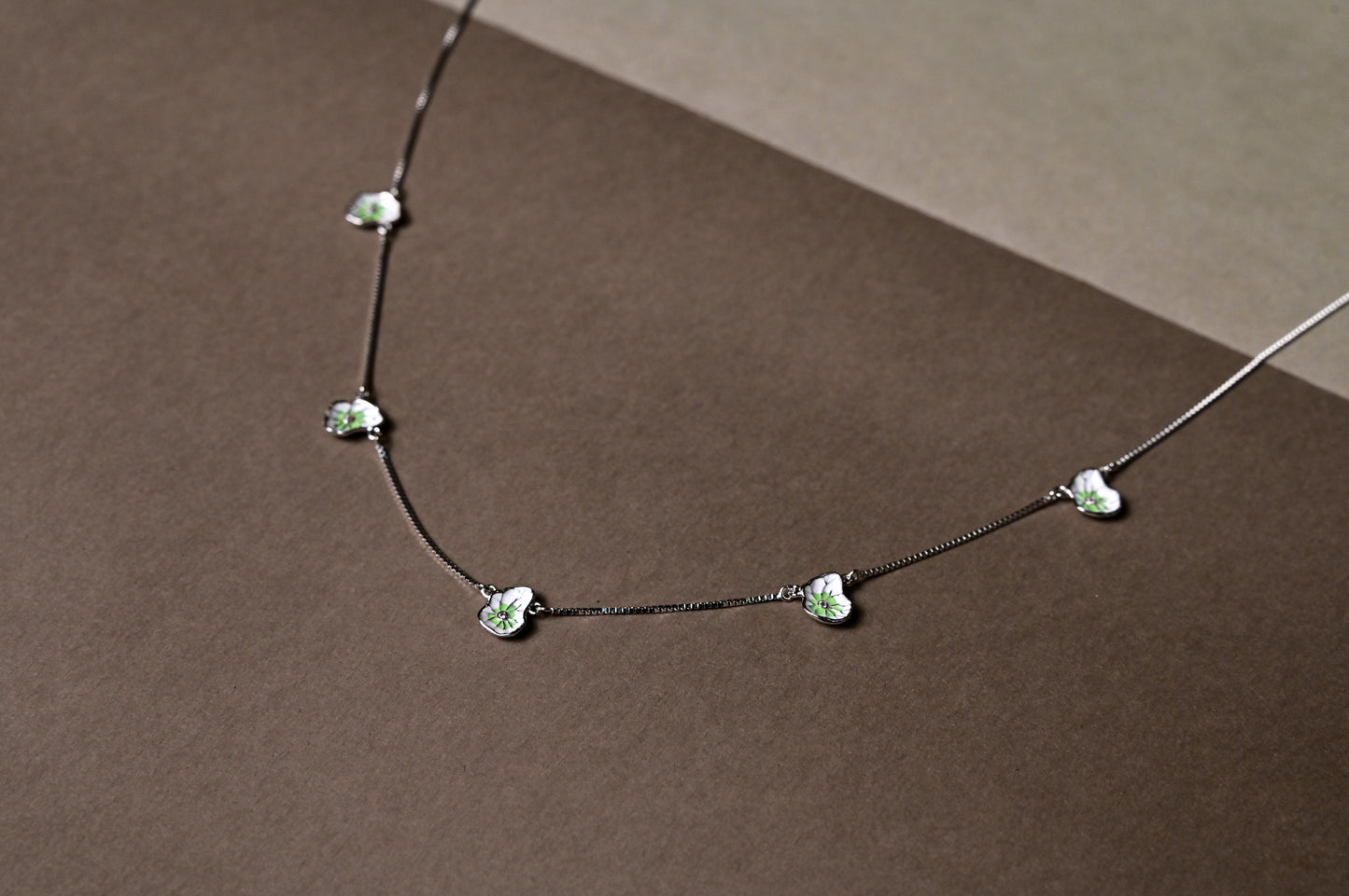 Blooming Petals Enamel Necklace